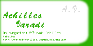 achilles varadi business card